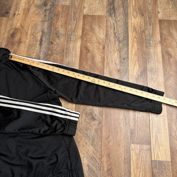 Adidas Tricot 3-Stripes Track Jacket Women's XL Black Athletic Training 6456 - Picture 10 of 11
